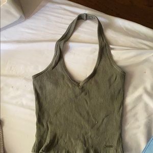 Olive green Hollister Halter top